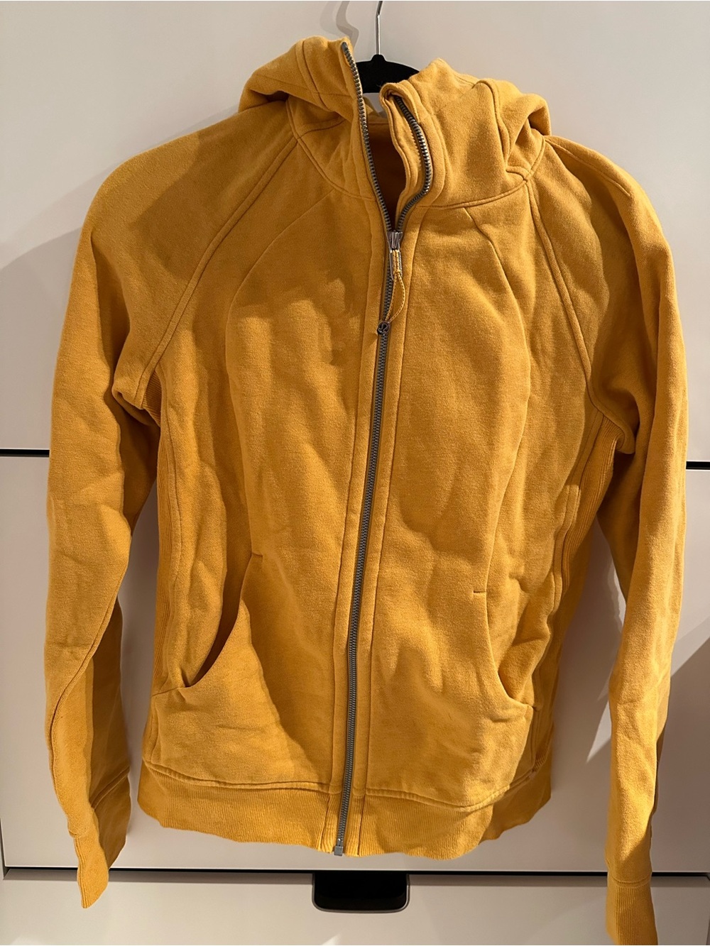 Lululemon Mustard Yellow Hooded Zip-Up Jacket